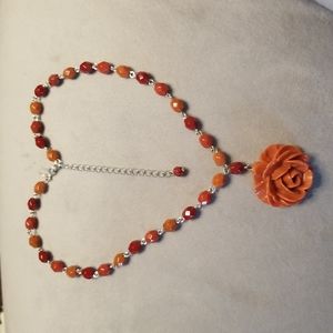 Rose vintage necklace.